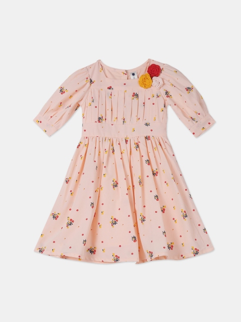 

Cherokee Girls Pink Printed Fit and Flare Dress
