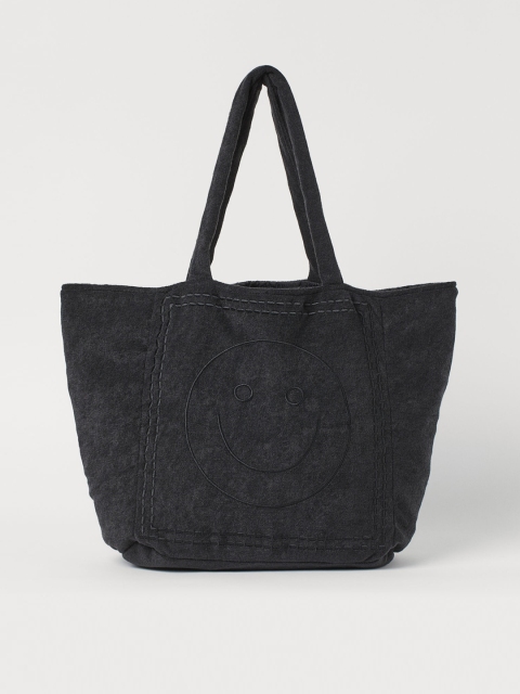 

H&M Women Black Embroidered Shopper