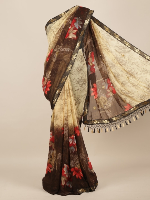 

Pothys Cream-Coloured Woven Design Saree