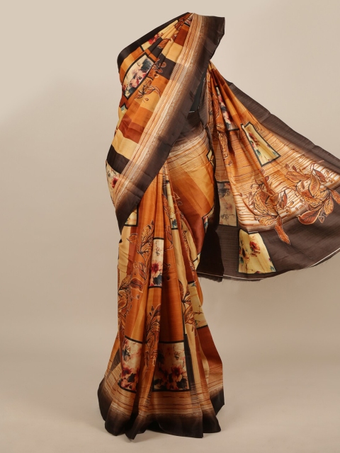 

Pothys Multicoloured Colourblocked Jute Silk Saree, Multi