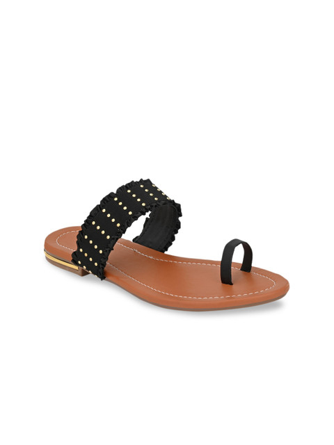 

Trendigo Women Black Embellished One Toe Flats