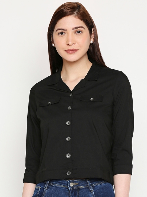 

Kraus Jeans Women Black Solid Tailored Jacket