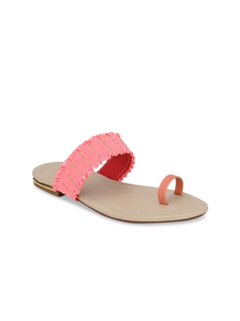 

Trendigo Women Pink Embellished One Toe Flats