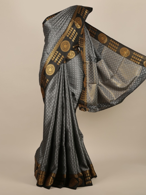 

Pothys Grey Woven Design Jute Silk Saree