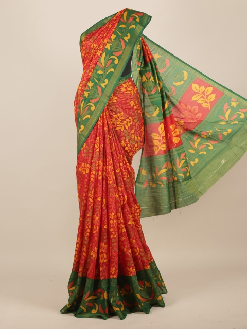 

Pothys Red Woven Design Saree
