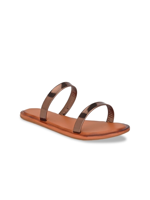 

Trendigo Women Copper Solid Open Toe Flats