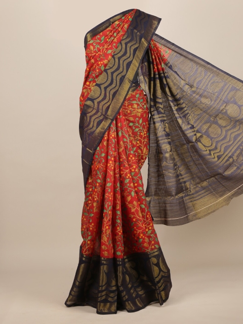 

Pothys Red Checked Saree