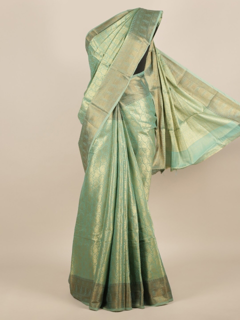 Pothys Sea Green Woven Design Jute Silk Saree