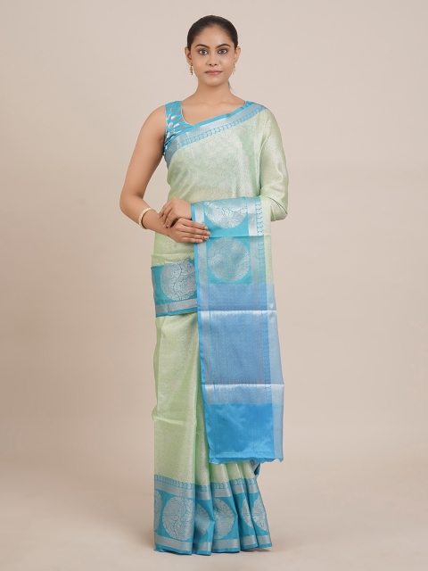 

Pothys Green Woven Design Cotton Blend Saree