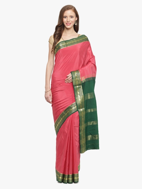 

Sudarshan Silks Pink Checked Mysore Silk Saree