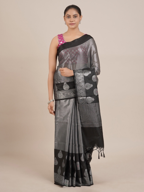 

Pothys Grey Woven Design Tissue Saree
