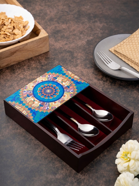 

KOLOROBIA Brown Printed Egyptian Tranquility Cutlery Holder