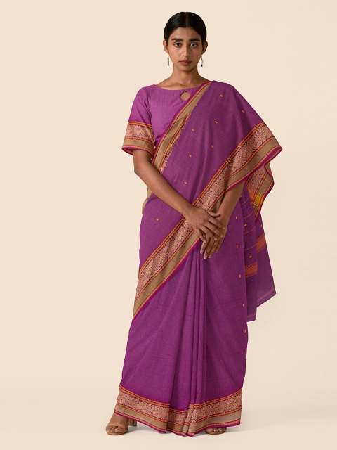 

Taneira Purple Checked Chettinad Saree