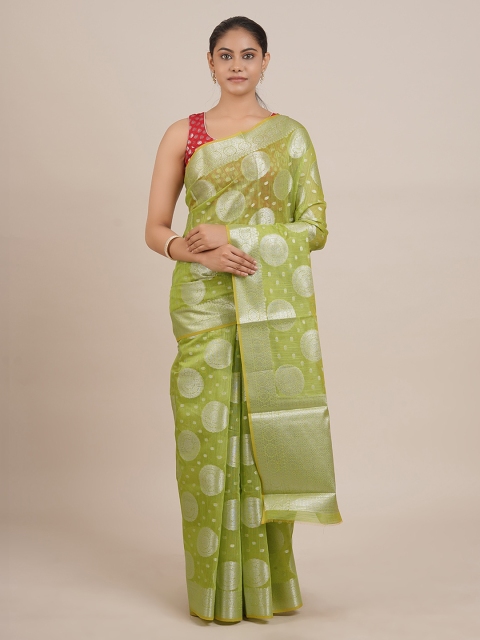 

Pothys Green Woven Design Saree