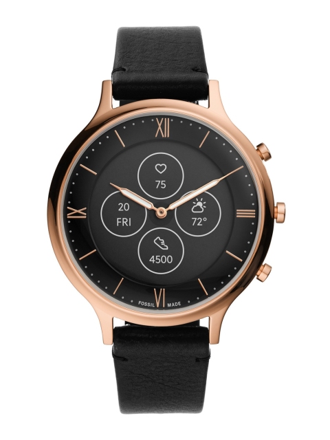 

Fossil Women Black Charter Hybrid HR Multifunction Analogue & Digital Watch FTW7011