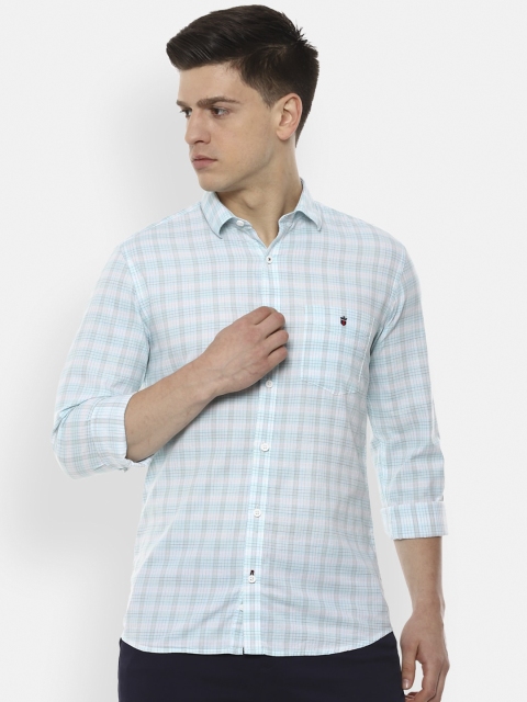 

Louis Philippe Sport Men Blue & White Slim Fit Checked Casual Shirt