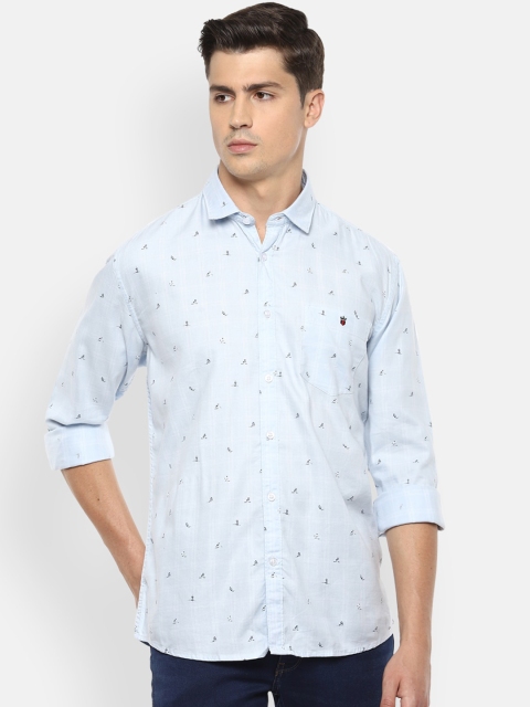 

Louis Philippe Jeans Men Blue Slim Fit Printed Casual Shirt