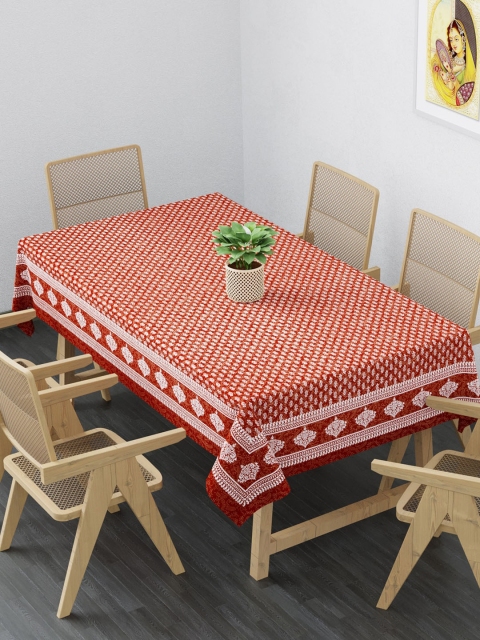 

Clasiko Rust Brown & White Printed Pure Cotton Table Cloth