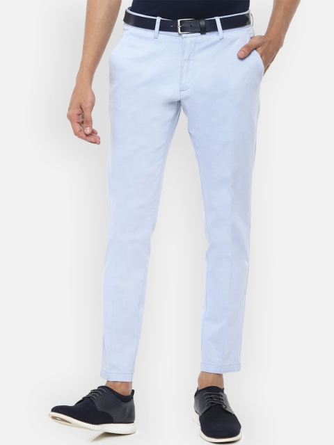 

Louis Philippe Sport Men Blue Slim Fit Self Design Regular Trousers