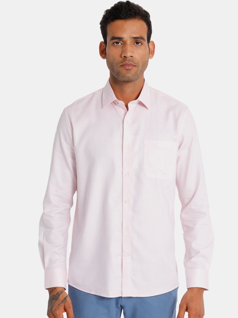 

AD By Arvind Men Pink Pure Cotton Solid Casual Shirt