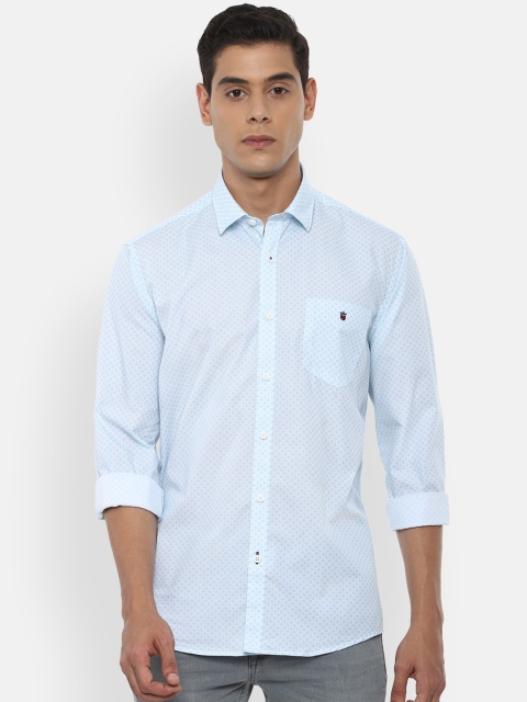 

Louis Philippe Sport Men Blue & White Slim Fit Printed Casual Shirt