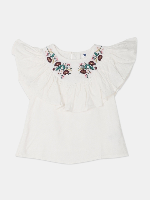 

Cherokee White Flared Sleeves A-Line Top