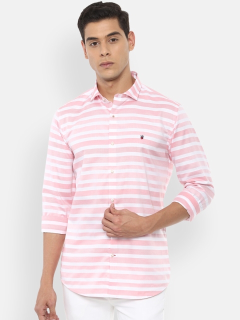 

Louis Philippe Sport Men Pink & White Slim Fit Striped Casual Shirt