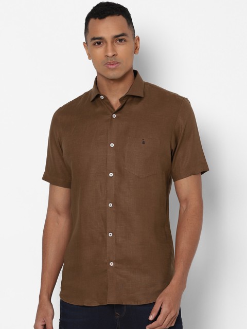 

SIMON CARTER LONDON Men Brown Regular Fit Solid Casual Shirt