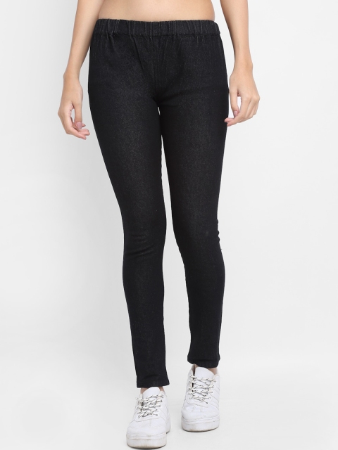

NEUDIS Women Black Solid Ankle-Length Tapered-Fit Denim Jeggings