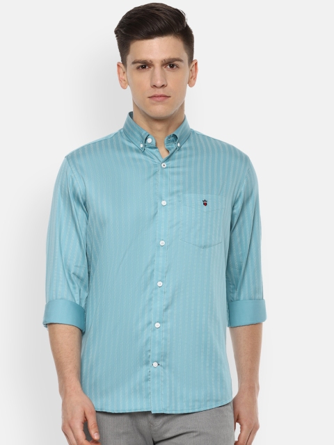 

Louis Philippe Sport Men Blue Pure Cotton Slim Fit Striped Casual Shirt