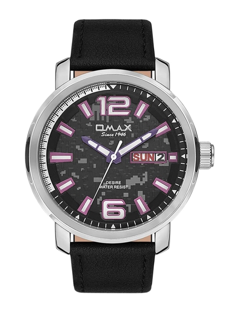 

Omax Men Black Analogue Watch