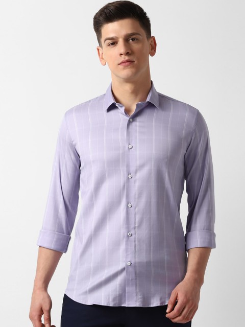 

Louis Philippe Sport Men Purple & White Slim Fit Checked Casual Shirt
