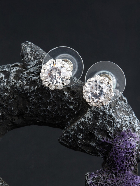 

E2O Silver-Toned Circular Studs