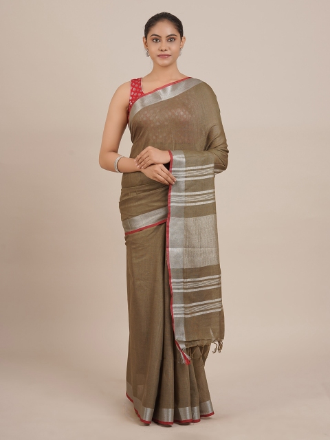 

Pothys Tan Solid Saree