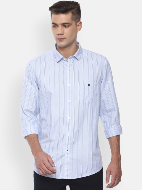

Louis Philippe Sport Men Blue & White Slim Fit Striped Casual Shirt