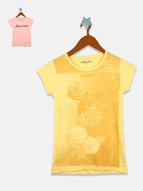 

Monte Carlo Pack Of 2 Printed Regular Top, Peach