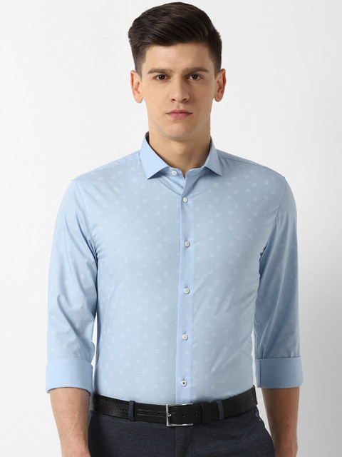 

Louis Philippe Sport Men Blue & White Slim Fit Printed Casual Shirt