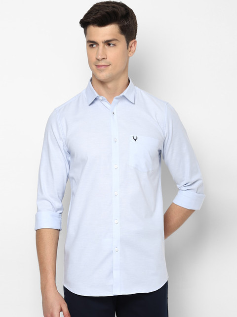 

Allen Solly Men Blue Pure Cotton Slim Fit Printed Casual Shirt