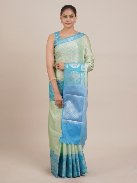 

Pothys Green Woven Design Cotton Blend Saree