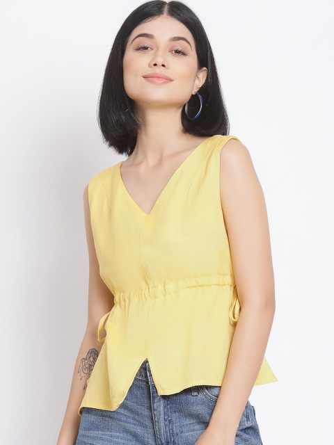 

Oxolloxo Yellow Cinched Waist Top