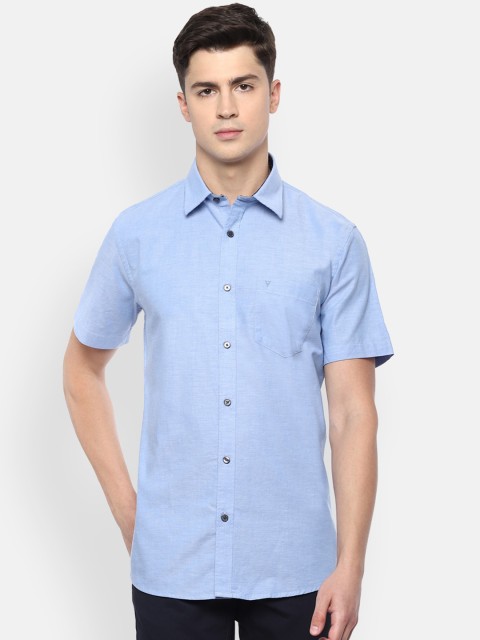 

Van Heusen Sport Men Blue Slim Fit Solid Casual Shirt