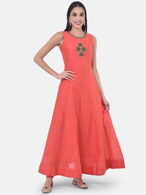 

Neerus Women Red Embroidered Kurta with Salwar