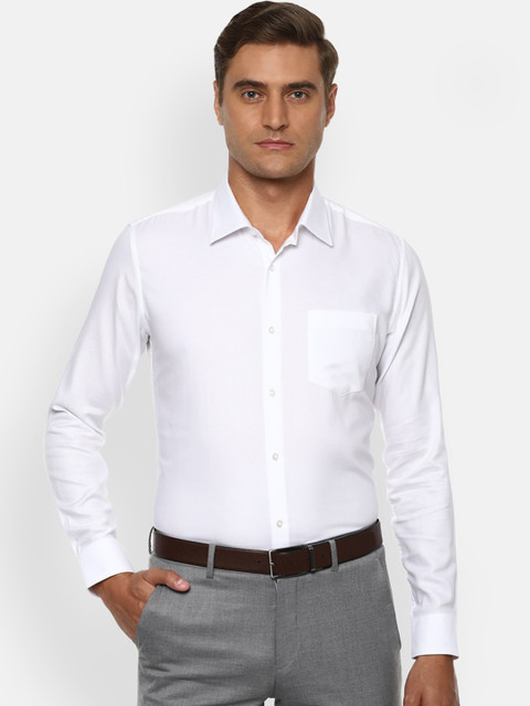 

Van Heusen Men White Slim Fit Solid Formal Shirt
