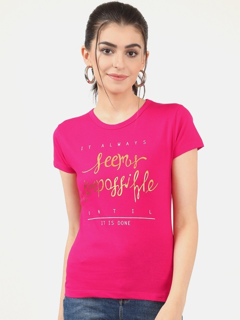 

V2 Value & Variety Pink Printed Chambray Regular Top