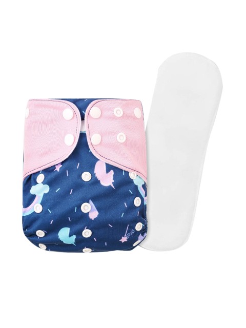 

GUCHIGU Kids Blue & Pink Printed Cloth Washable Diapers