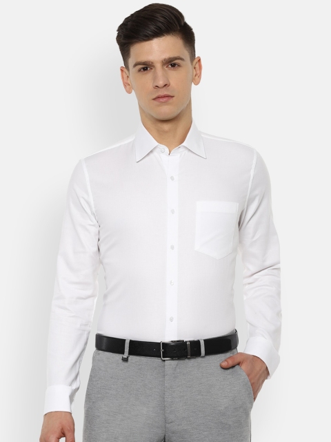

Van Heusen Men White Slim Fit Textured Formal Shirt