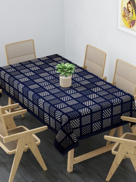 

Clasiko Navy Blue Floral Printed 6-Seater Pure Cotton Table Cover