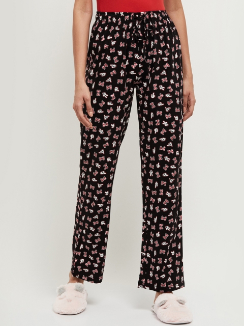 

Max Women Black Minnie Mouse Printed Lounge Pants