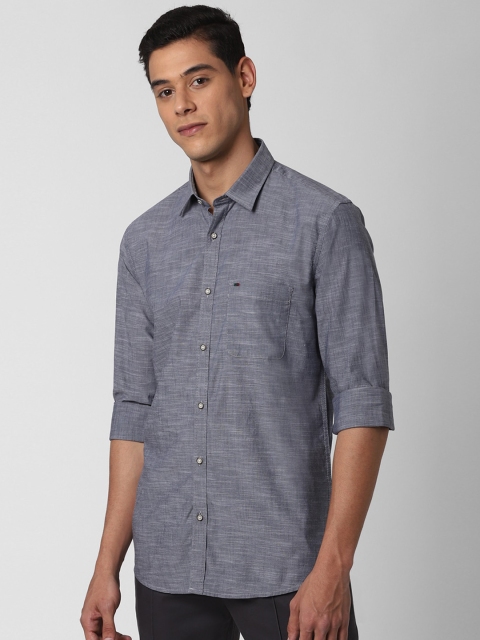 

Peter England Casuals Men Grey Slim Fit Self Design Casual Shirt