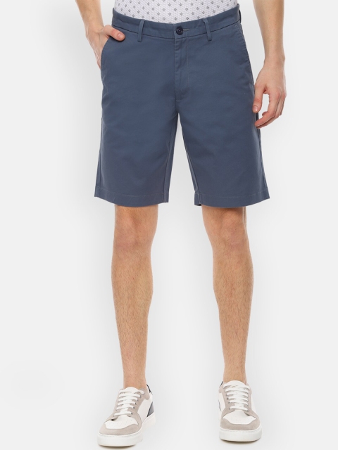 

V Dot Men Blue Solid Regular Fit Chino Shorts